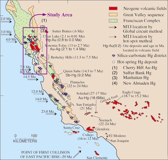map of california coastline. California Coast Range)