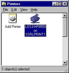 Local Printe
rs Window - Added Printer