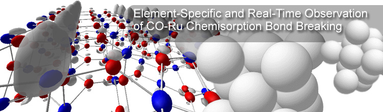 Element-Specific and Real-Time Observation of CO-Ru Chemisorption Bond Breaking with Soft X-ray Spectroscopy