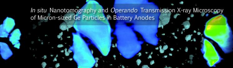 In situ Nanotomography and Operando Transmission X-ray Microscopy of Micron-sized Ge Particles in Battery Anodes