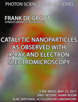 Catalytic nanoparticles as observed with x-ray and electron spectromicroscopy