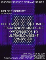 Hollow-core photonics: From single-molecule optofluidics to ultraslow light on a chip