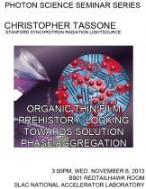 Organic thin film prehistory: looking towards solution phase aggregation