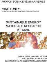 Sustainable Energy Materials Research at SSRL Sustainable Energy Materials Research at SSRL