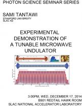 Experimental Demonstration of a Tunable Microwave Undulator