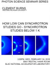How Low Can Synchrotron Studies Go - Synchrotron Studies Below 1 K