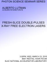 Fresh-slice double-pulses X-ray Free Electron lasers