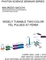 Widely tunable two-color FEL pulses at FERMI