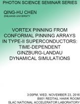 Vortex pinning from conformal pinning arrays in type-II superconductors: Time-dependent Ginzburg-Landau dynamical simulations