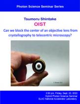 Can we block the center of an objective lens from crystallography to telecentric microscopy?