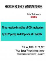 Time resolved studies of CO2 molecules by XUV pump and IR probe at FLASH2  
