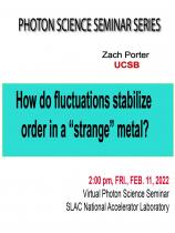 How do fluctuations stabilize order in a “strange” metal? How do fluctuations stabilize order in a “strange” metal?