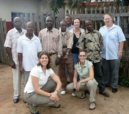 Figure 3. Members of the Viral Hemorrhagic Fever Consortium at our Lassa virus ward and field site in Sierra Leone.