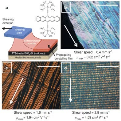 Schematic of the “solution-shearing” printing method.